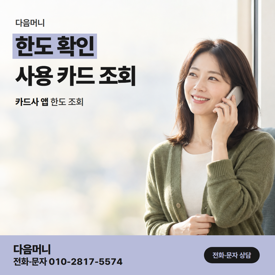 다음머니 청주카드깡 상담하는 날 다시 조회하는 남은 한도